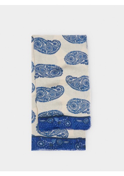 Yün Karışımlı Baskılı Şal