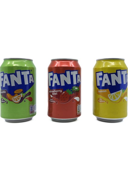 Limon - Tropik Meyve - Çilek & Kivi Aromalı Gazlı Içecek 3'lü Set