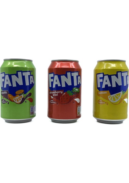 Limon - Tropik Meyve - Çilek & Kivi Aromalı Gazlı Içecek 3'lü Set fiyatları