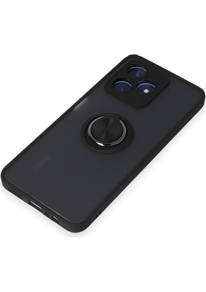 Realme C53 Kılıf Montreal Yüzüklü Silikon Kapak - Siyah indirimleri