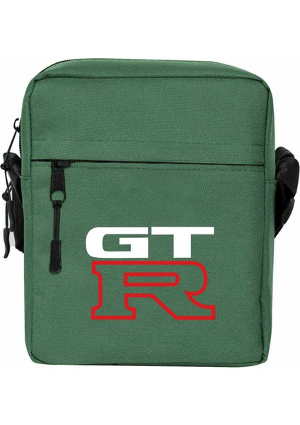Nissan Gtr Logo Omuz Çantası Fermuarlı Yeşil Renk
