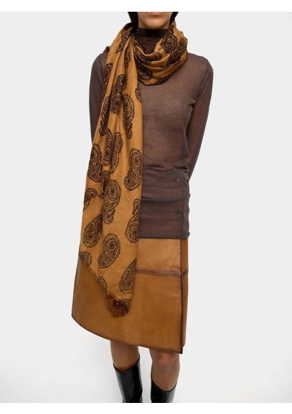 Yün Karışımlı Baskılı Şal fiyatları