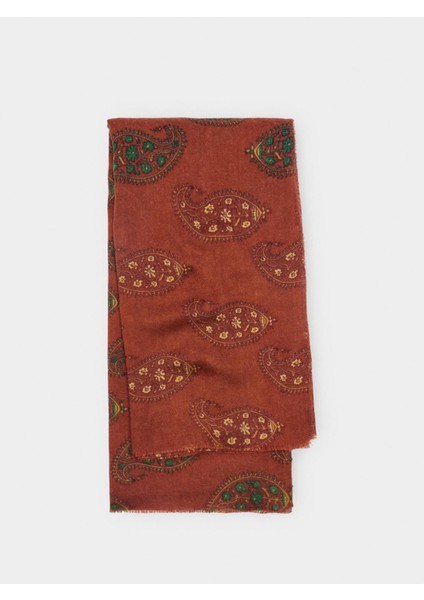 Yün Karışımlı Baskılı Şal