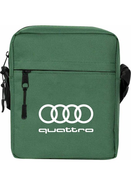 Audi Quattro Omuz Çantası Fermuarlı Yeşil Renk