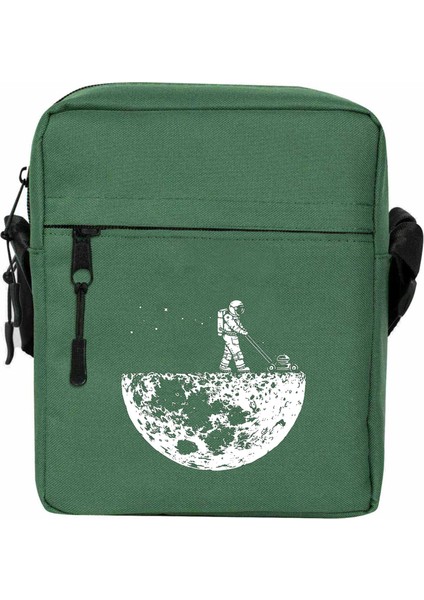 Moon Life Omuz Çantası Fermuarlı Yeşil Renk