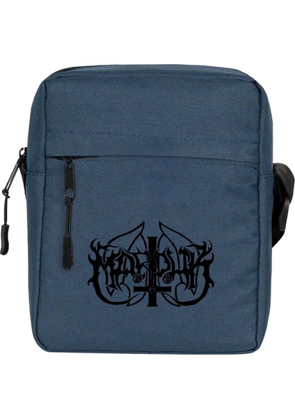 Marduk Logo Omuz Çantası Fermuarlı Lacivert Renk