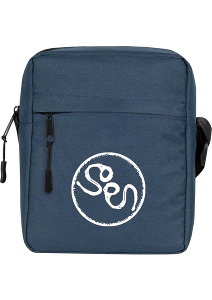 Soen Logo Omuz Çantası Fermuarlı Lacivert Renk