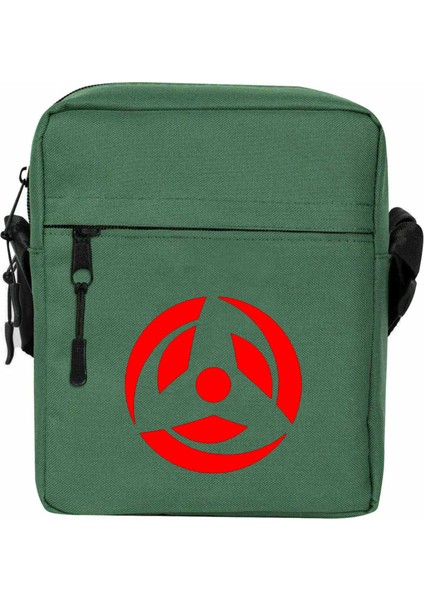 Naruto Cep Logo Omuz Çantası Fermuarlı Yeşil Renk