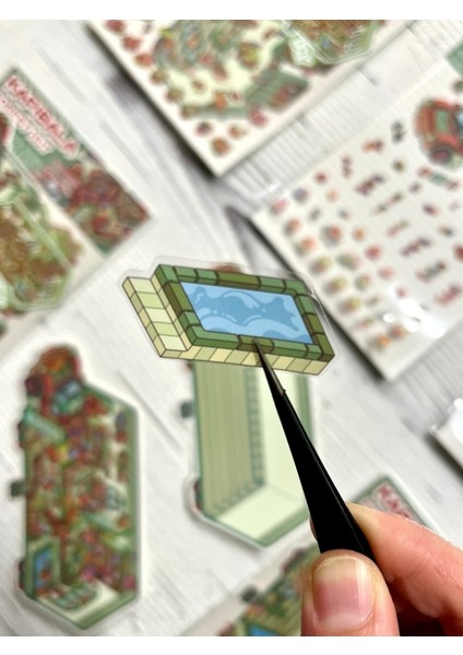 Dıy Kapibara Orman Karavanı 3D Diorama Izometrik Sticker Seti/87 Adet Sticker+Karavan Kartonu fiyatları