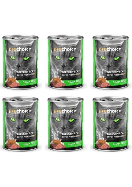Selective Biftek ve Cigerli Kiyilmis Yetiskin Kedi Konservesi 400 Gr*6 Adet