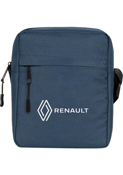 Renault New Logo Text Omuz Çantası Fermuarlı Lacivert Renk