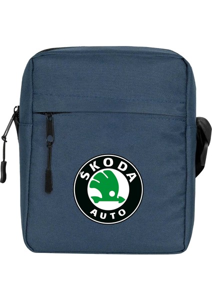 Skoda Auto Omuz Çantası Fermuarlı Lacivert Renk