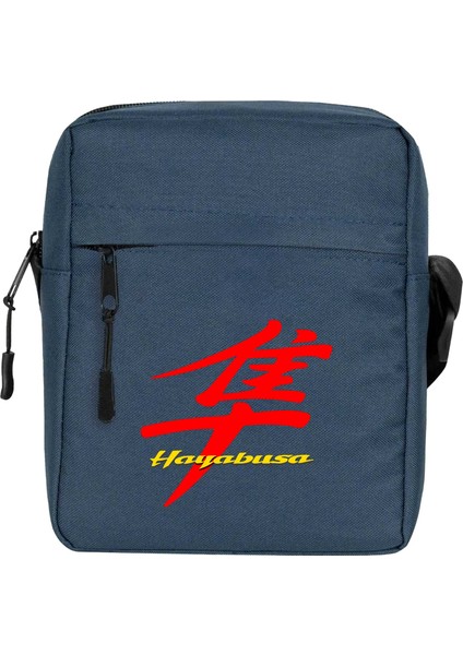 Hayabusa Logo Omuz Çantası Fermuarlı Lacivert Renk