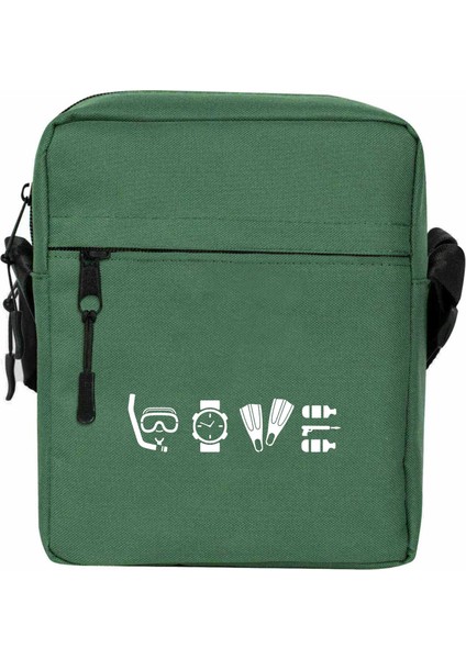 Dalgıç Diver Tools Omuz Çantası Fermuarlı Yeşil Renk