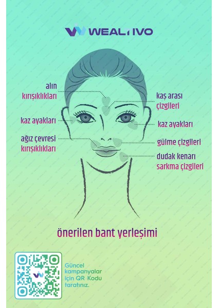 Yüz Gerdirme Bandı 100 Adet, Kırışıklık ve Kaz Ayağı için Şeffaf Yüz Germe Bantları Wrinkle Patch
