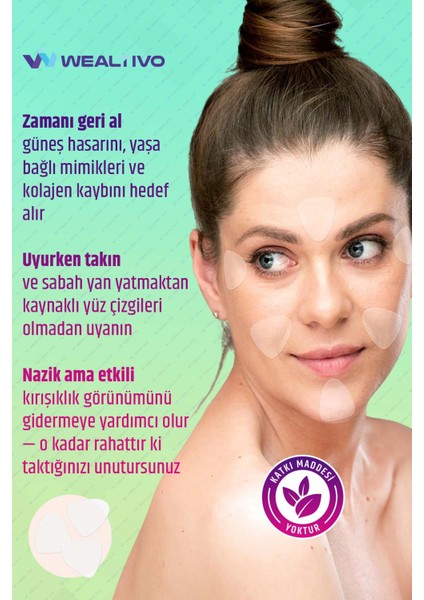 Yüz Gerdirme Bandı 100 Adet, Kırışıklık ve Kaz Ayağı için Şeffaf Yüz Germe Bantları Wrinkle Patch fiyatları
