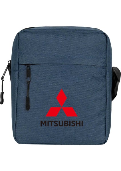 Mitsubishi Logo Omuz Çantası Fermuarlı Lacivert Renk