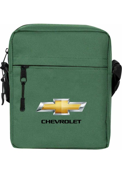 Chevrolet Logo Omuz Çantası Fermuarlı Yeşil Renk