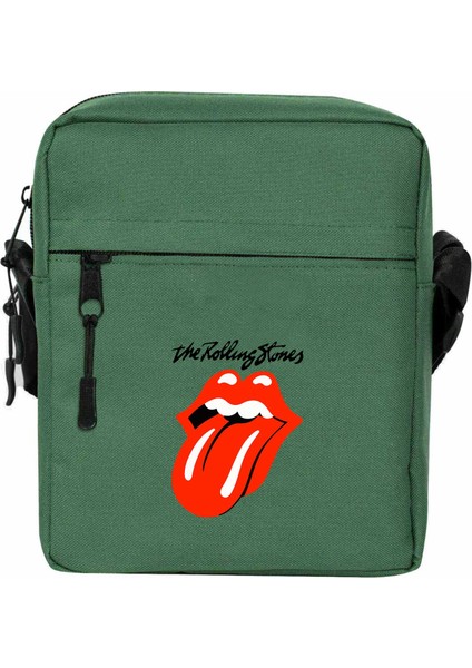 Rolling Stones Omuz Çantası Fermuarlı Yeşil Renk