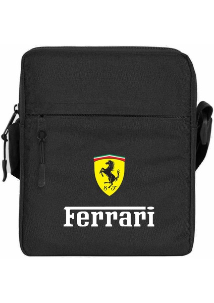 Ferari In Italy Omuz Çantası Fermuarlı Siyah Renk