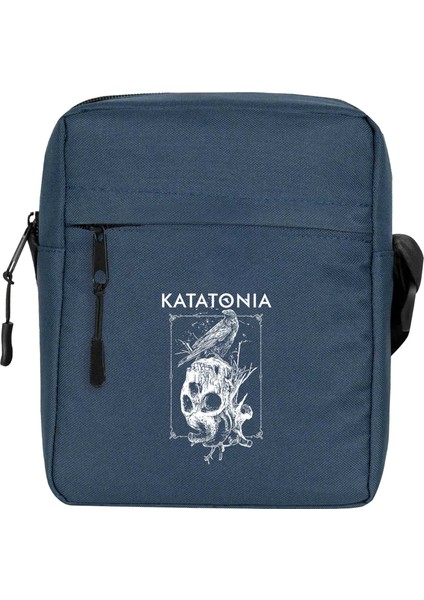 Katatonia Crow Omuz Çantası Fermuarlı Lacivert Renk