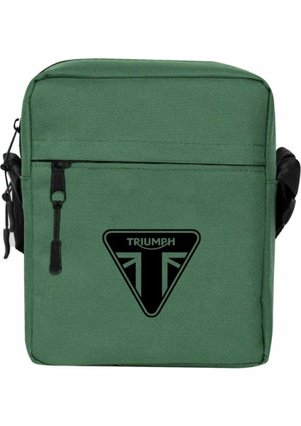 T. Motorcycles Ltd Omuz Çantası Fermuarlı Yeşil Renk