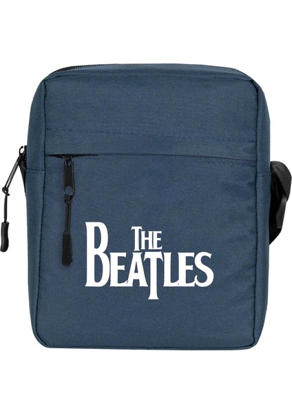 The Beatles Logo Omuz Çantası Fermuarlı Lacivert Renk