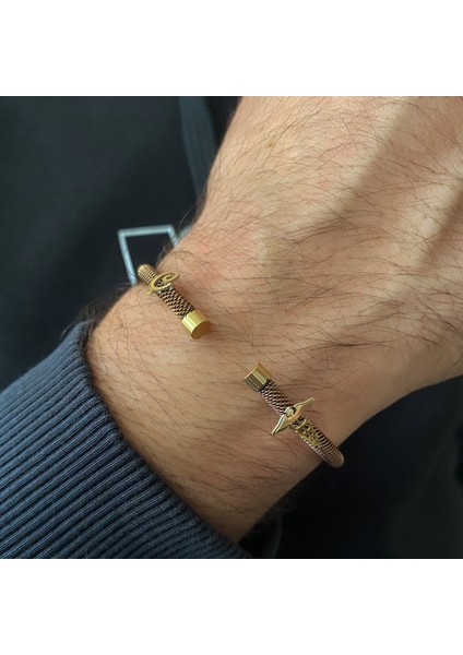 Gümüş Harf-Tıp Logolu Kahve Çelik Bileklik indirimleri