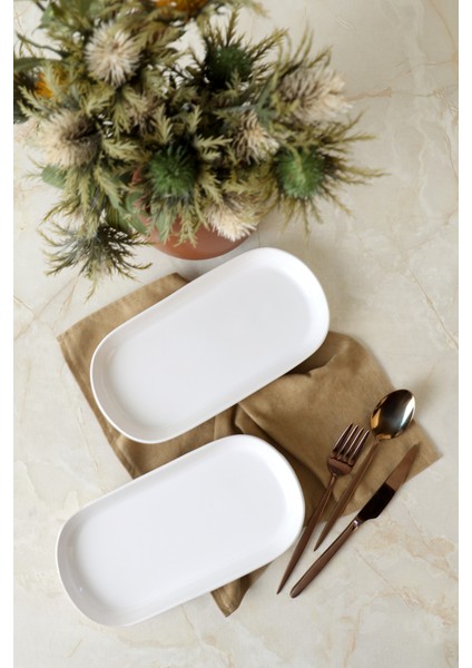 Beyaz Noyan Kayık Tabak 28 cm 2 Adet 006 fiyatları