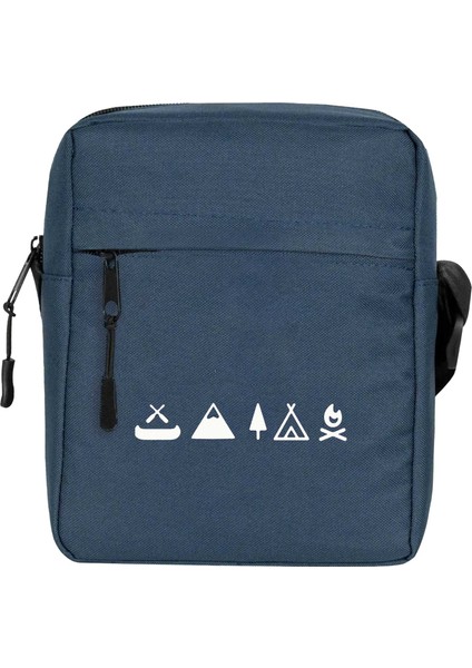 Camp Icon Omuz Çantası Fermuarlı Lacivert Renk