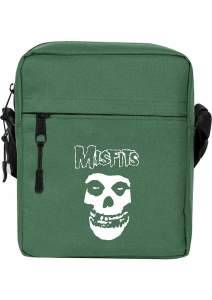 Misfits Omuz Çantası Fermuarlı Yeşil Renk