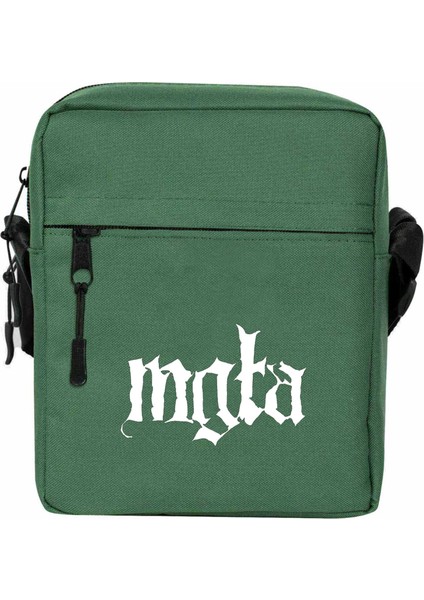 Mgla Logo Omuz Çantası Fermuarlı Yeşil Renk