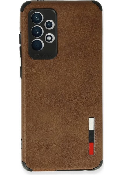 Samsung Galaxy A72 Kılıf Loop Deri Silikon - Kahverengi
