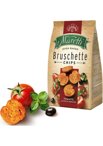 Bruschette Domates, Zeytin ve Kekik Aromalı Kızartılmış Ekmek Cips (2 Adet) fiyatları