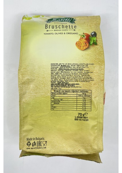 Bruschette Domates, Zeytin ve Kekik Aromalı Kızartılmış Ekmek Cips (2 Adet) modelleri