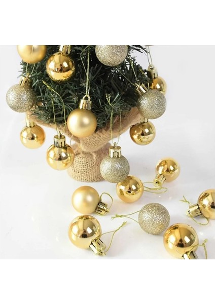 6'li Gold 5 cm Yılbaşı Topu, Noel Topu, Çam Ağacı Topu, Süs Topu fiyatları