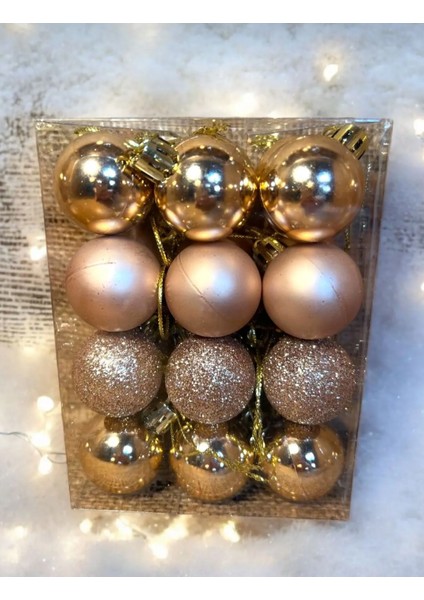 6'li Gold 5 cm Yılbaşı Topu, Noel Topu, Çam Ağacı Topu, Süs Topu indirimleri