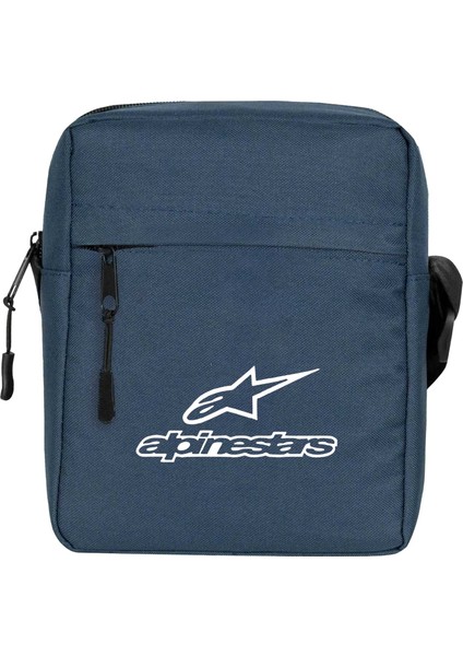Alpinestars Logo Text Omuz Çantası Fermuarlı Lacivert Renk