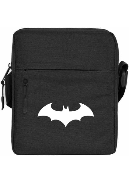 Batmn Arkham 3D Omuz Çantası Fermuarlı Siyah Renk