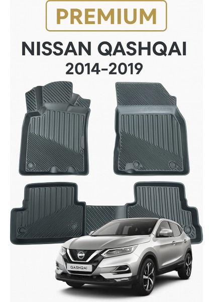 Nissan Qashqai 2014-2019 Uyumlu 3D Oto Paspas Premium