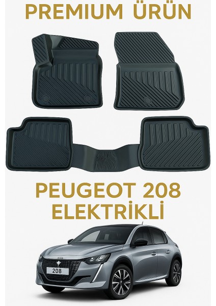 Peugeot 208 Elektrikli Uyumlu 3D Oto Paspas Premium fırsatları