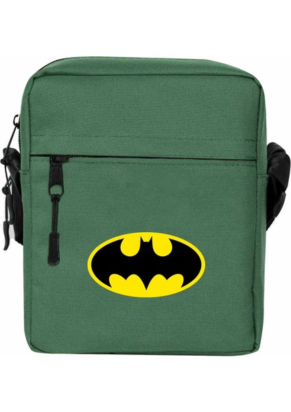 Batmn Logo Omuz Çantası Fermuarlı Yeşil Renk