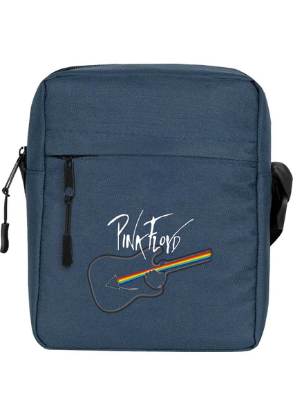 Pink Floyd Guitar Omuz Çantası Fermuarlı Lacivert Renk