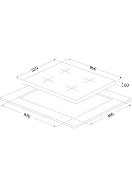 Ares 90 Xf 5 Gözlü Siyah Ankastre Cam Ocak fiyatları