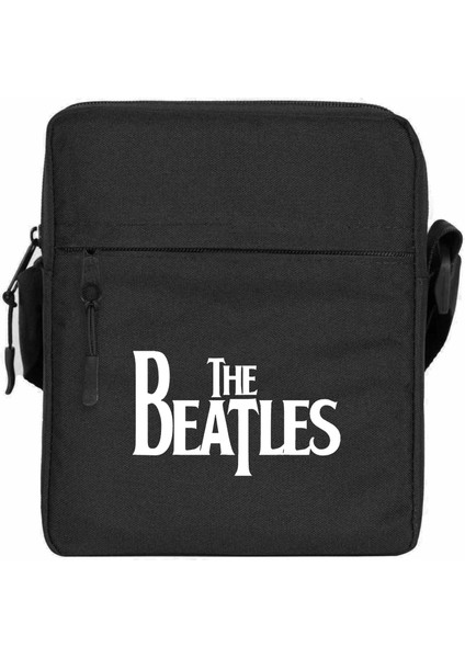 The Beatles Logo Omuz Çantası Fermuarlı Siyah Renk