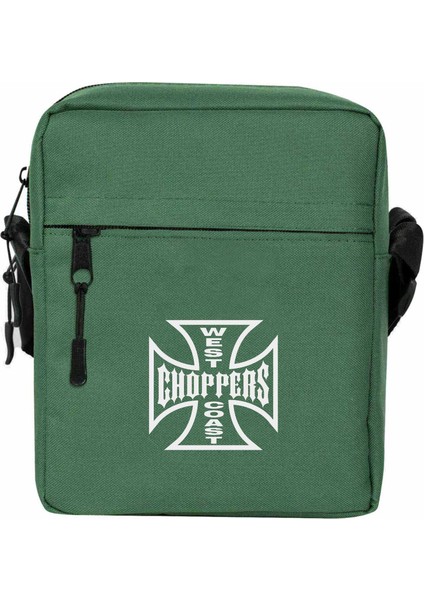 West Coast Choppers Logo Omuz Çantası Fermuarlı Yeşil Renk