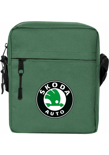 Skoda Auto Omuz Çantası Fermuarlı Yeşil Renk