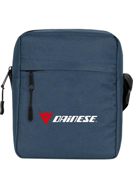 Dainese Logo Text Omuz Çantası Fermuarlı Lacivert Renk