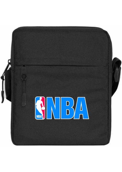Nba Logo Omuz Çantası Fermuarlı Siyah Renk