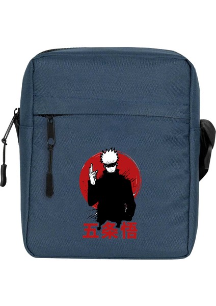 Megumi Jajutsu Kaisen Omuz Çantası Fermuarlı Lacivert Renk